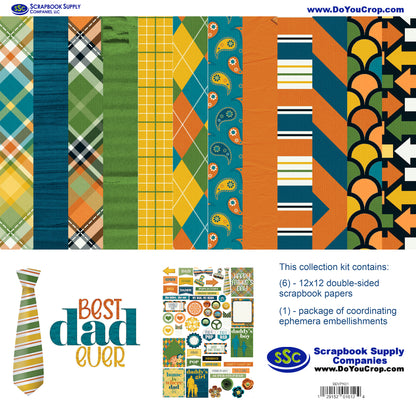Best Dad Ever 12 x 12 Scrapbook Paper & Embellishment Kit by SSC Designs - 3 Kits