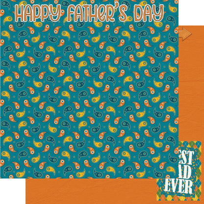 Best Dad Ever Collection Happy Father's Day 12 x 12 Double-Sided Scrapbook Paper by SSC Designs - 15 Pack