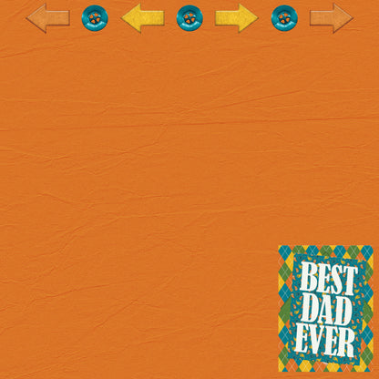 Best Dad Ever Collection Happy Father's Day 12 x 12 Double-Sided Scrapbook Paper by SSC Designs - 15 Pack