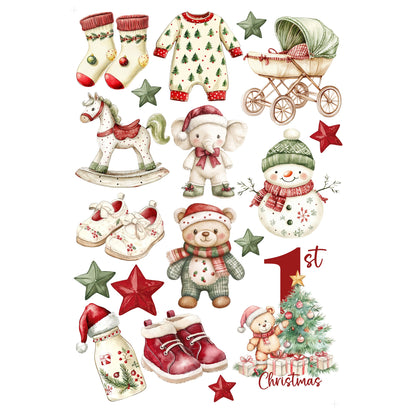 Baby's First Christmas 12 x 12 Scrapbook Paper & Embellishment Kit by SSC Designs - 3 Kits