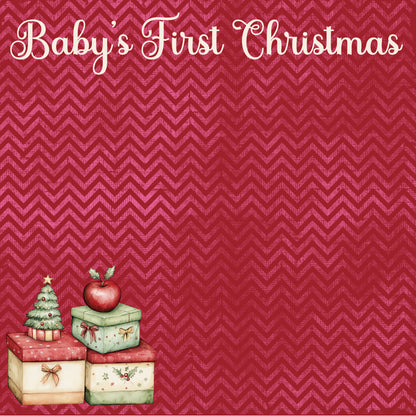 Baby's First Christmas Collection Presents For Me 12 x 12 Double-Sided Scrapbook Paper by SSC Designs - 15 Pack