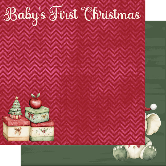 Baby's First Christmas Collection Presents For Me 12 x 12 Double-Sided Scrapbook Paper by SSC Designs - 15 Pack