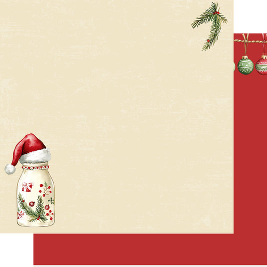Baby's First Christmas Collection Baby Egg Nog 12 x 12 Double-Sided Scrapbook Paper by SSC Designs - 15 Pack