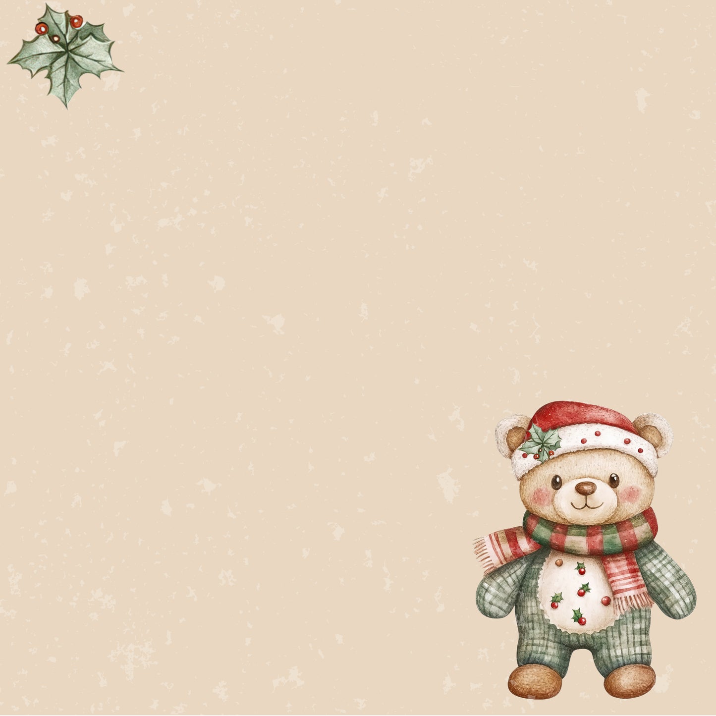 Baby's First Christmas Collection Christmas Pram 12 x 12 Double-Sided Scrapbook Paper by SSC Designs - 15 Pack