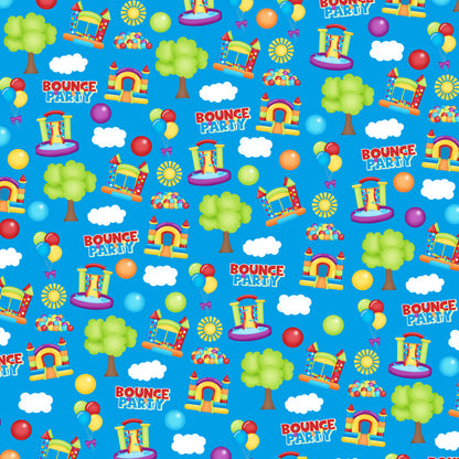 Bounce House Collection Bounce House & Balloons 12 x 12 Double-Sided Scrapbook Paper - 15 Pack