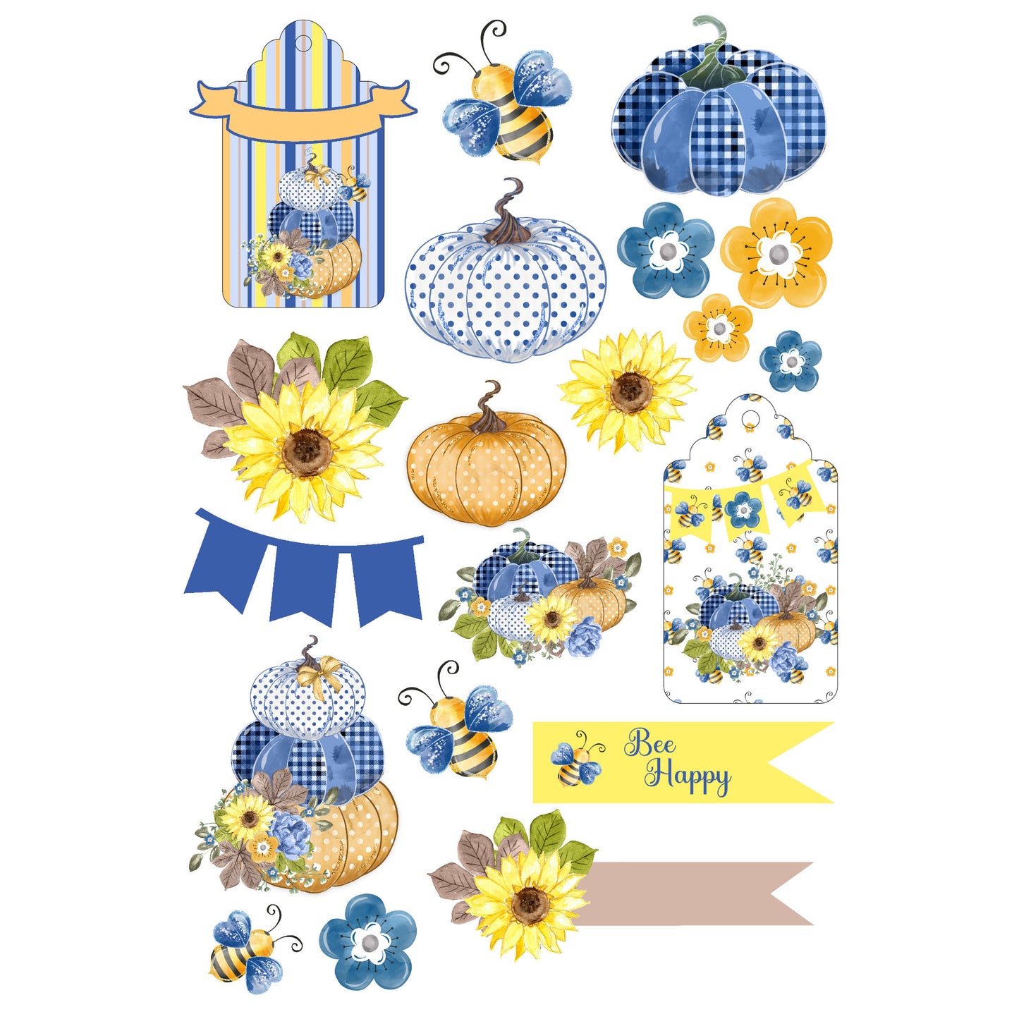 Bumblebee Fall Collection Laser Cut Ephemera Embellishments by SSC Designs - 3 Packs