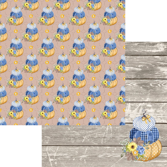 Bumblebee Fall Collection Pumpkin Patch 12 x 12 Double-Sided Scrapbook Paper by SSC Designs - 15 Pack