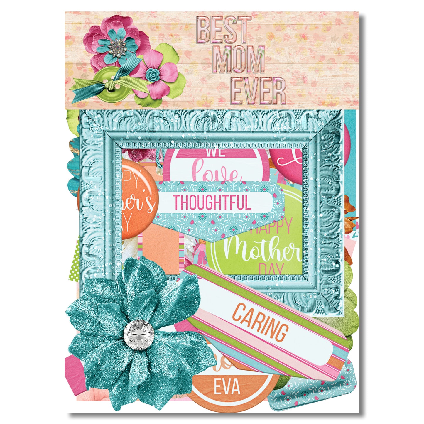 Best Mom Ever 12 x 12 Scrapbook Paper & Embellishment Kit by SSC Designs - 3 Kits