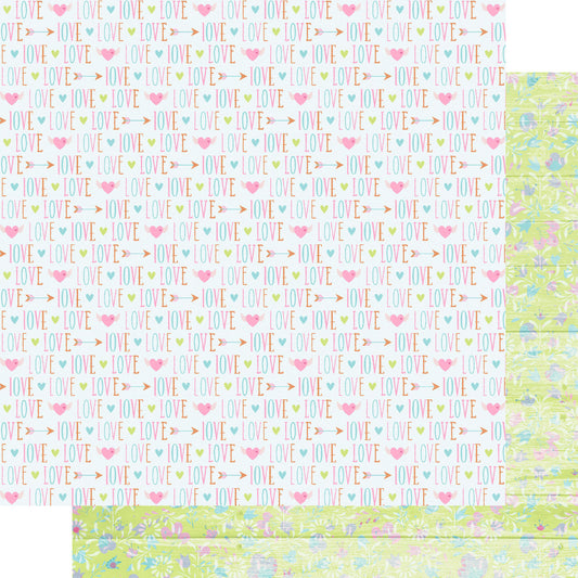 Best Mom Ever Collection Love Blooms Here 12 x 12 Double-Sided Scrapbook Paper by SSC Designs - 15 Pack