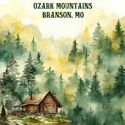 Branson, Missouri Collection Ozark Mountains 12 x 12 Double-Sided Scrapbook Paper by SSC Designs - 15 Pack