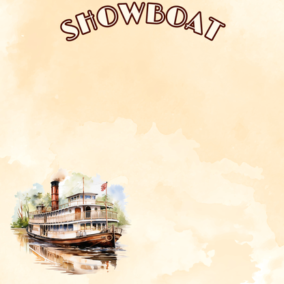 Branson, Missouri Collection Showboat Cruise 12 x 12 Double-Sided Scrapbook Paper by SSC Designs - 15 Pack