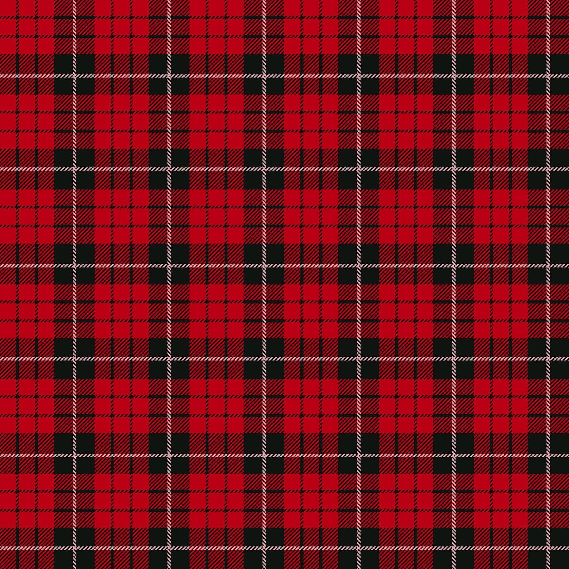 Buffalo Plaid Christmas Mini Collection Reindeer 12 x 12 Double-Sided Scrapbook Paper by SSC Designs