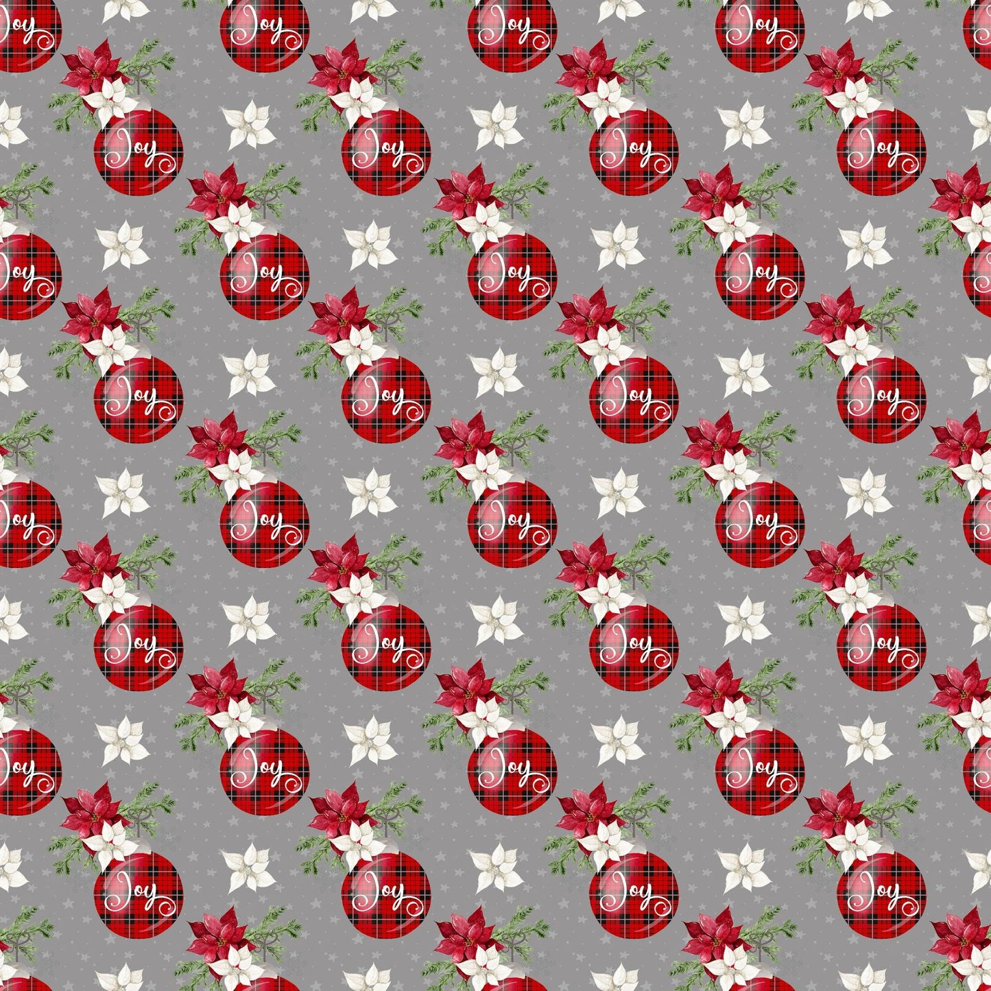 Buffalo Plaid Christmas Mini Collection Joy 12 x 12 Double-Sided Scrapbook Paper by SSC Designs