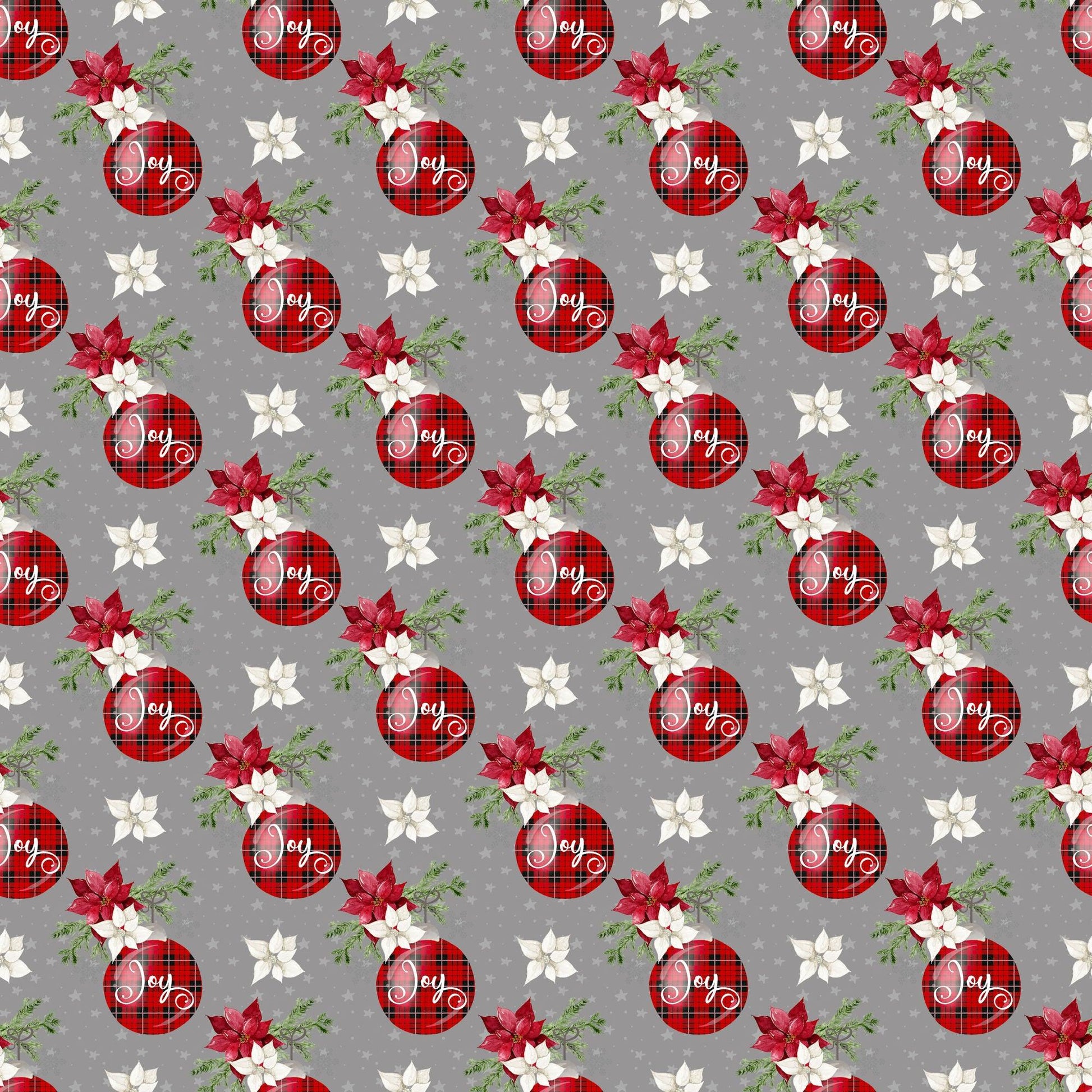 Buffalo Plaid Christmas Mini Collection Joy 12 x 12 Double-Sided Scrapbook Paper by SSC Designs