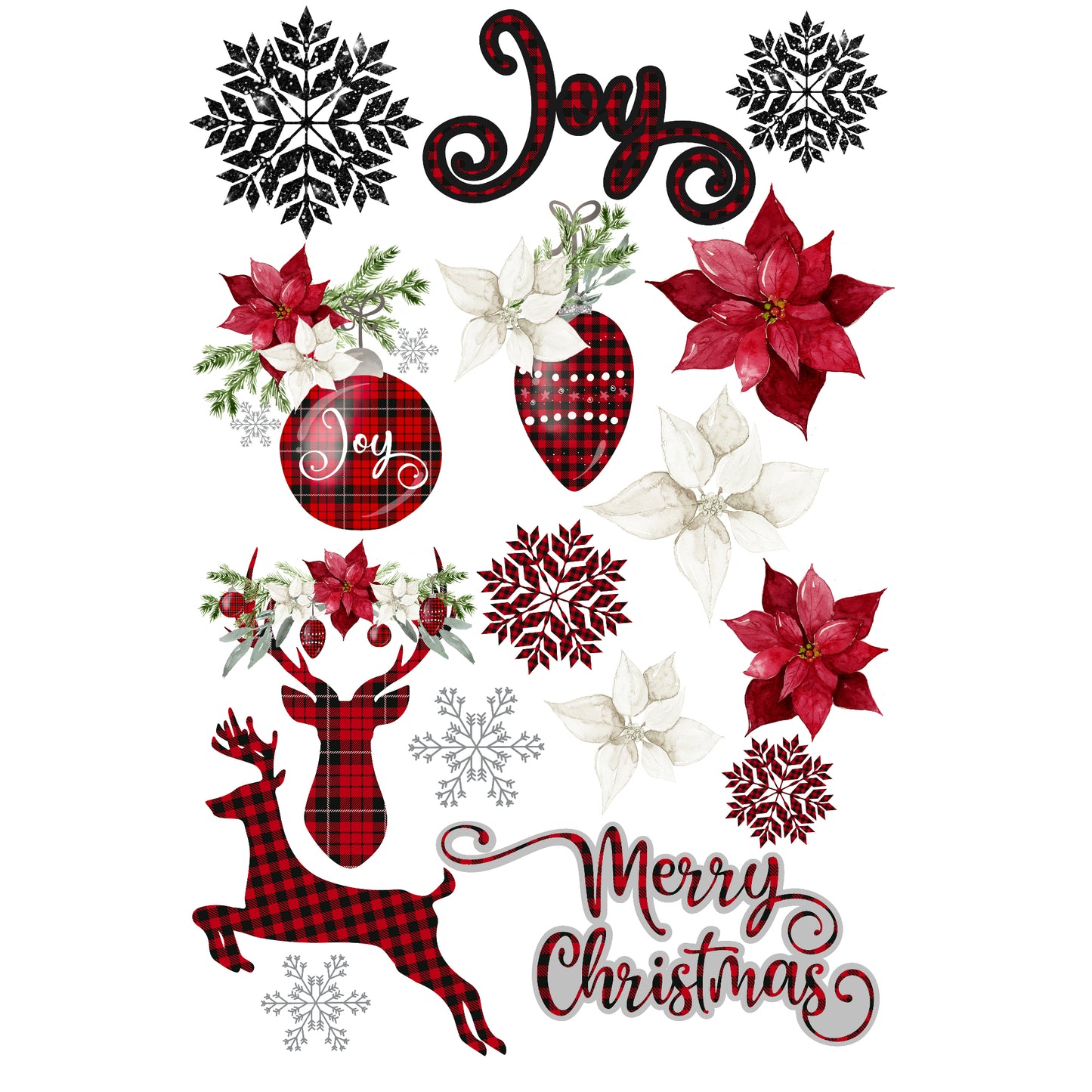 Buffalo Plaid Christmas 12 x 12 Scrapbook Paper Pack & Embellishment Kit - 3 Kits