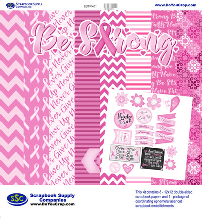 Be Strong 12 x 12 Scrapbook Collection Kit by SSC Designs - 3 Kits