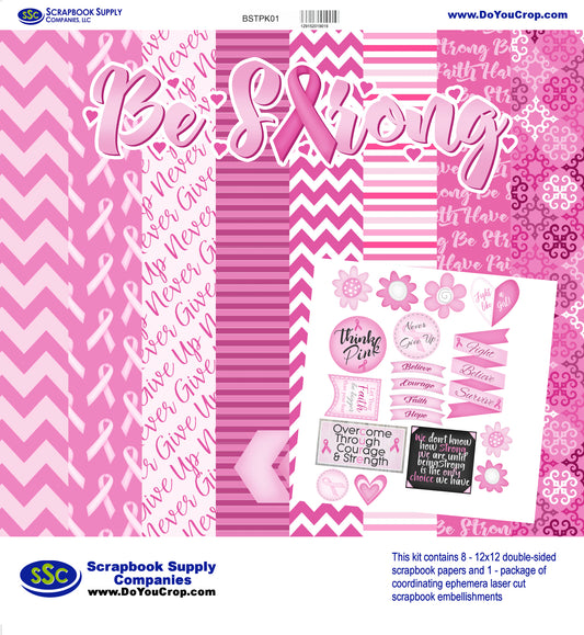 Be Strong 12 x 12 Scrapbook Collection Kit by SSC Designs - 3 Kits