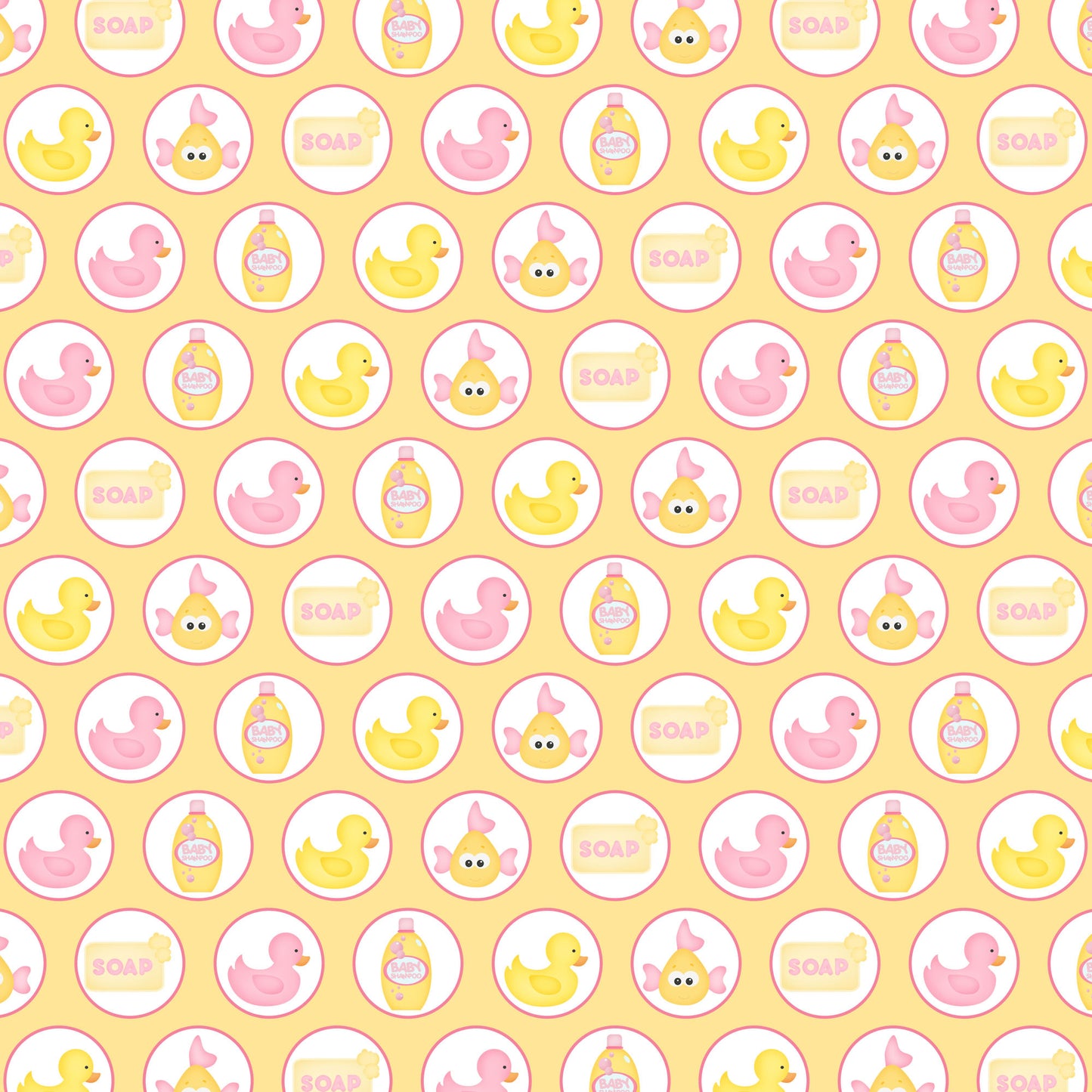 Bathtub Time Girl Collection Bath Tub Friends 12 x 12 Double-Sided Scrapbook Paper - 15 Pack