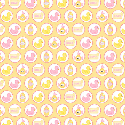 Bathtub Time Girl Collection Bath Tub Friends 12 x 12 Double-Sided Scrapbook Paper - 15 Pack