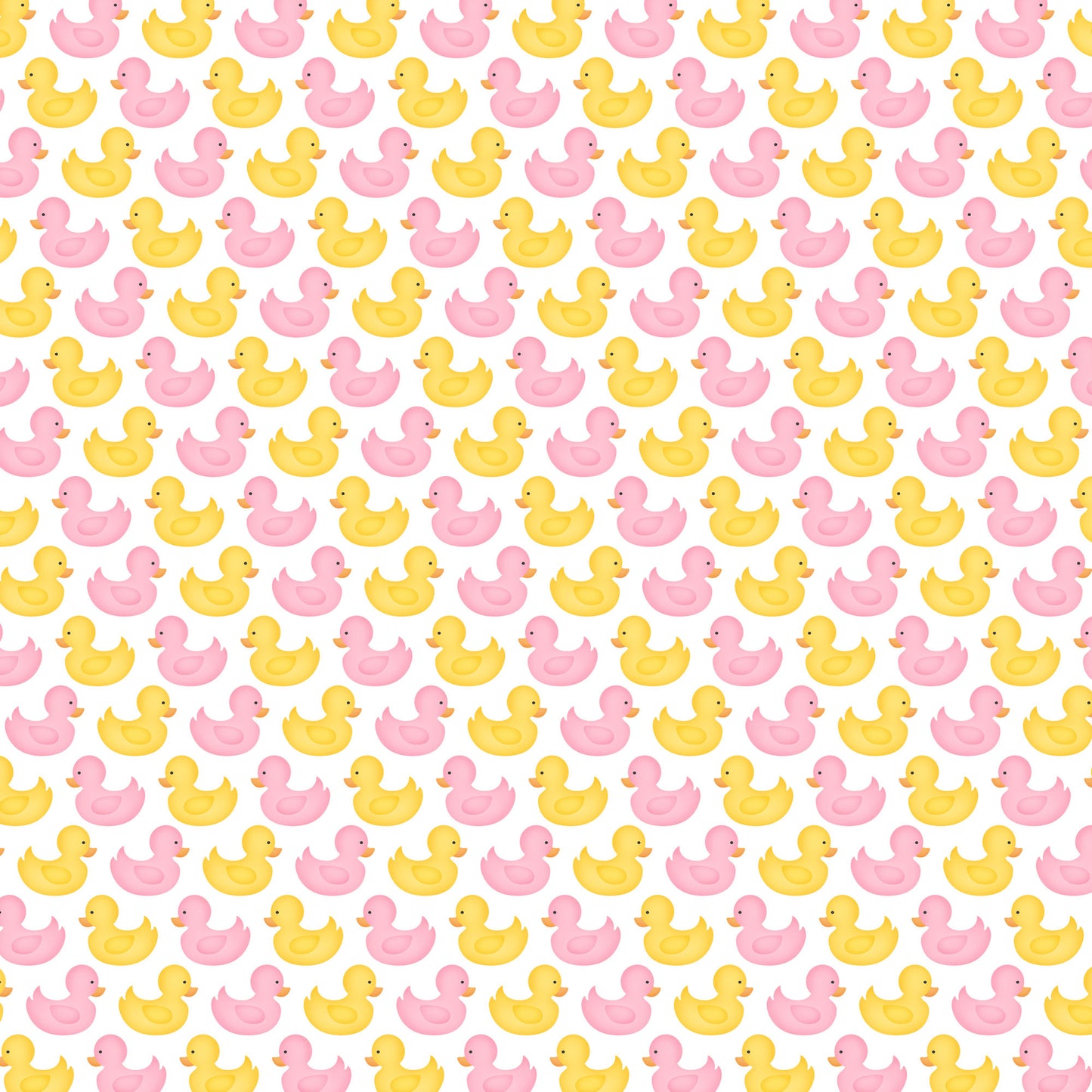 Bathtub Time Girl Collection Rubber Duckies 12 x 12 Double-Sided Scrapbook Paper - 15 Pack