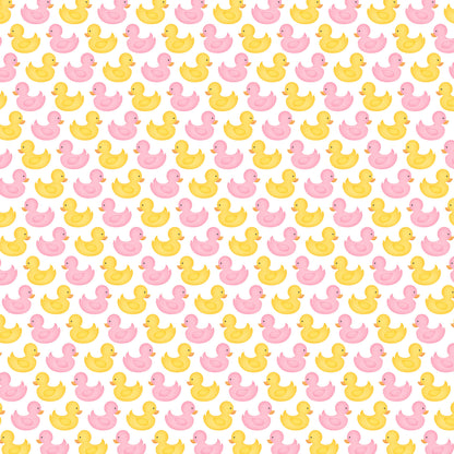 Bathtub Time Girl Collection Rubber Duckies 12 x 12 Double-Sided Scrapbook Paper - 15 Pack