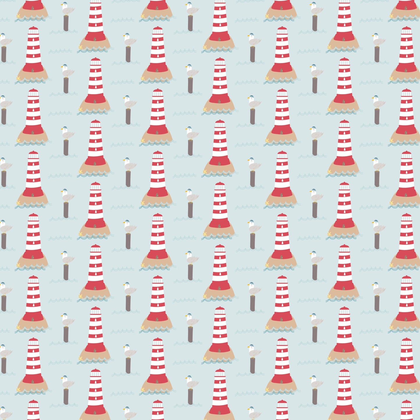 By The Sea Collection Lighthouse 12 x 12 Double-Sided Scrapbook Paper by SSC Designs