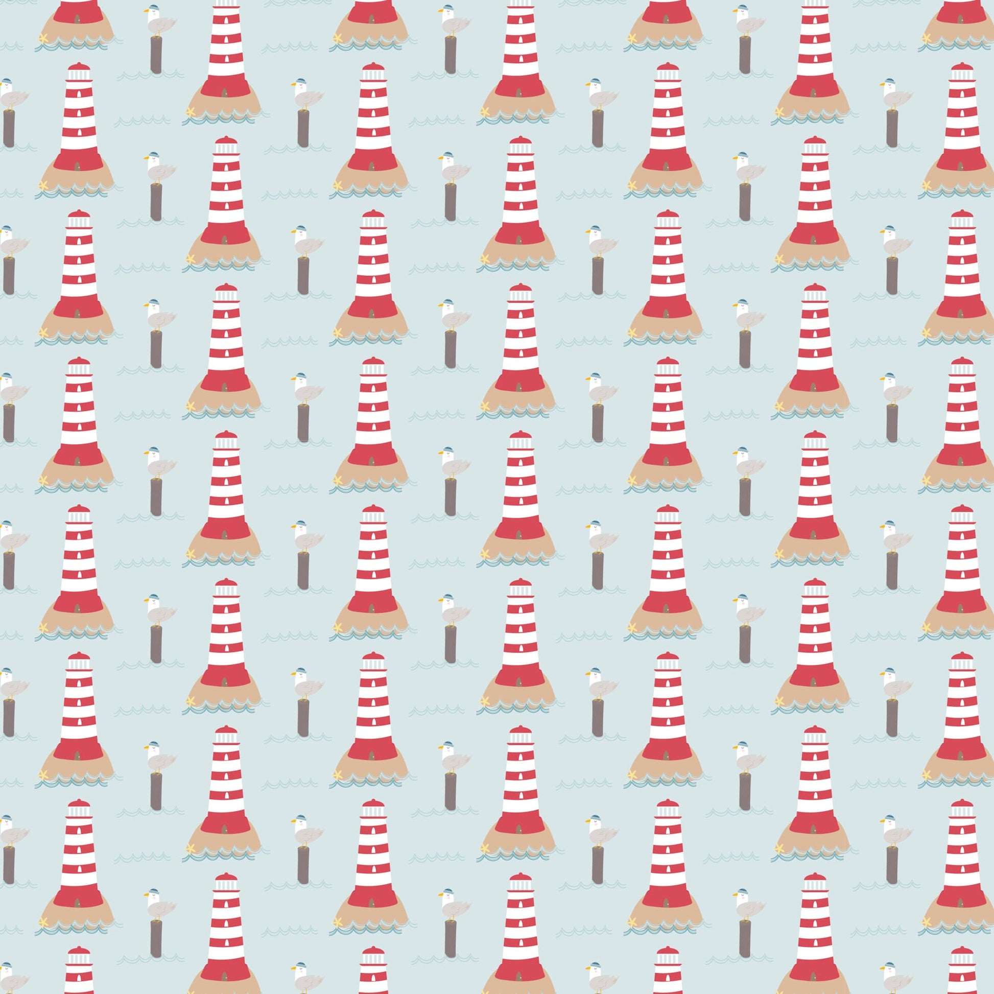 By The Sea Collection Lighthouse 12 x 12 Double-Sided Scrapbook Paper by SSC Designs