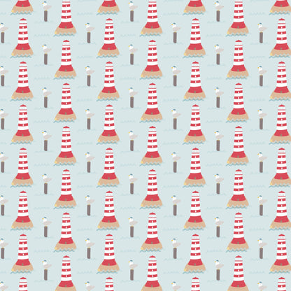 By The Sea Collection Lighthouse 12 x 12 Double-Sided Scrapbook Paper by SSC Designs