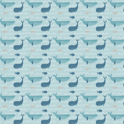 By The Sea Collection Whale Of A Good Time 12 x 12 Double-Sided Scrapbook Paper by SSC Designs