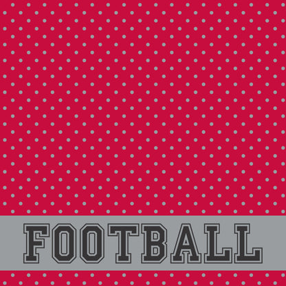 Football Collection Buckeyes Football 12 x 12 Double-Sided Scrapbook Paper by SSC Designs