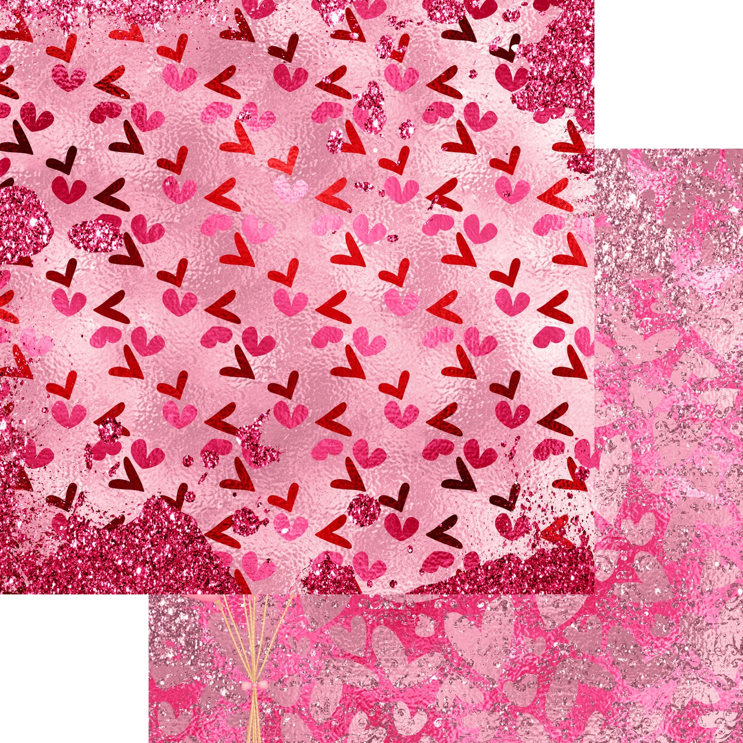 Be Mine, Valentine 12 x 12 Scrapbook Paper Pack & Embellishment Kit - 3 Kits