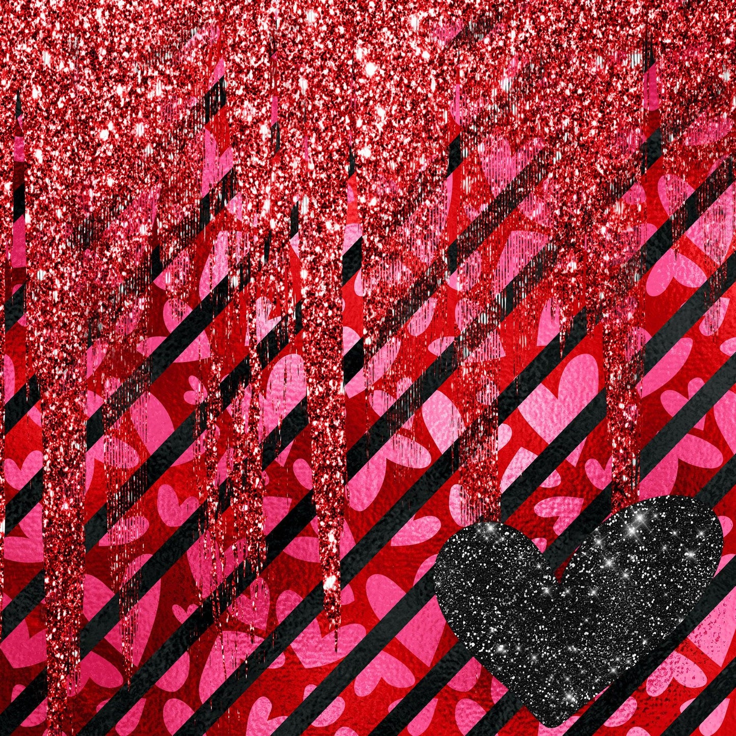Be Mine Valentine Collection Sassy Stripes 12 x 12 Double-Sided Scrapbook Paper by SSC Designs