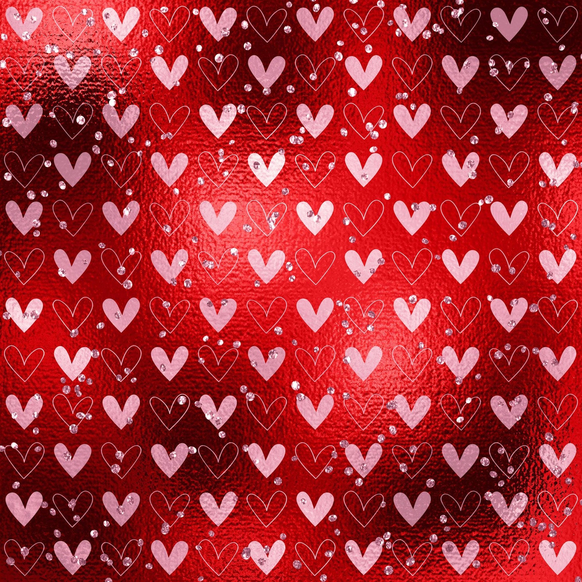 Be Mine Valentine Collection Sassy Stripes 12 x 12 Double-Sided Scrapbook Paper by SSC Designs