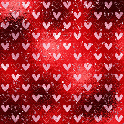 Be Mine Valentine Collection Sassy Stripes 12 x 12 Double-Sided Scrapbook Paper by SSC Designs