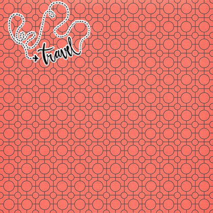 Bon Voyage Collection Love To Travel 12 x 12 Double-Sided Scrapbook Paper by SSC Designs - 15 Pack
