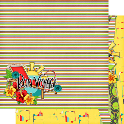 Bon Voyage Collection Relaxing In Paradise 12 x 12 Double-Sided Scrapbook Paper by SSC Designs - 15 Pack