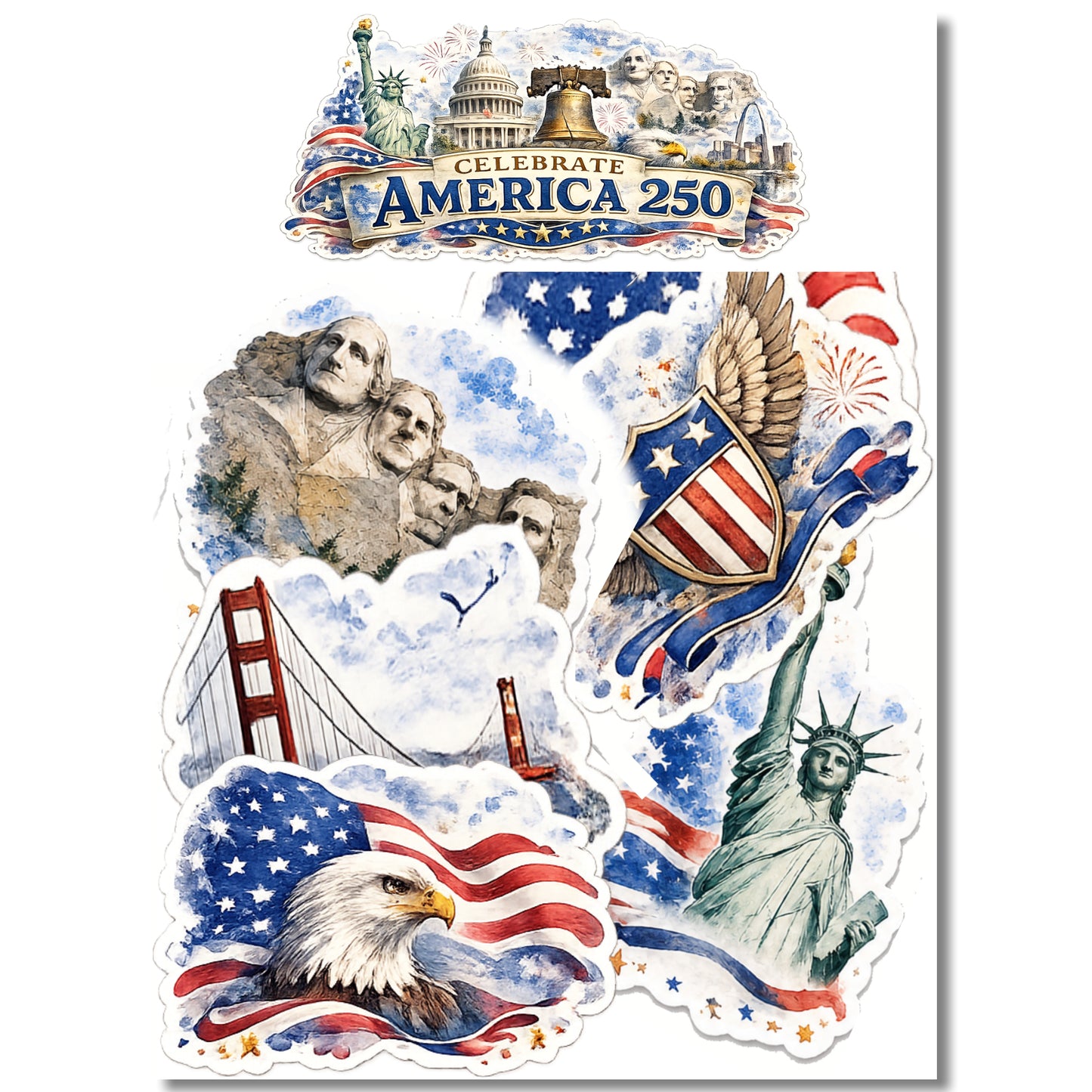 Celebrate America Collection Laser Cut Scrapbook Ephemera Embellishments by SSC Designs - 3 Packs