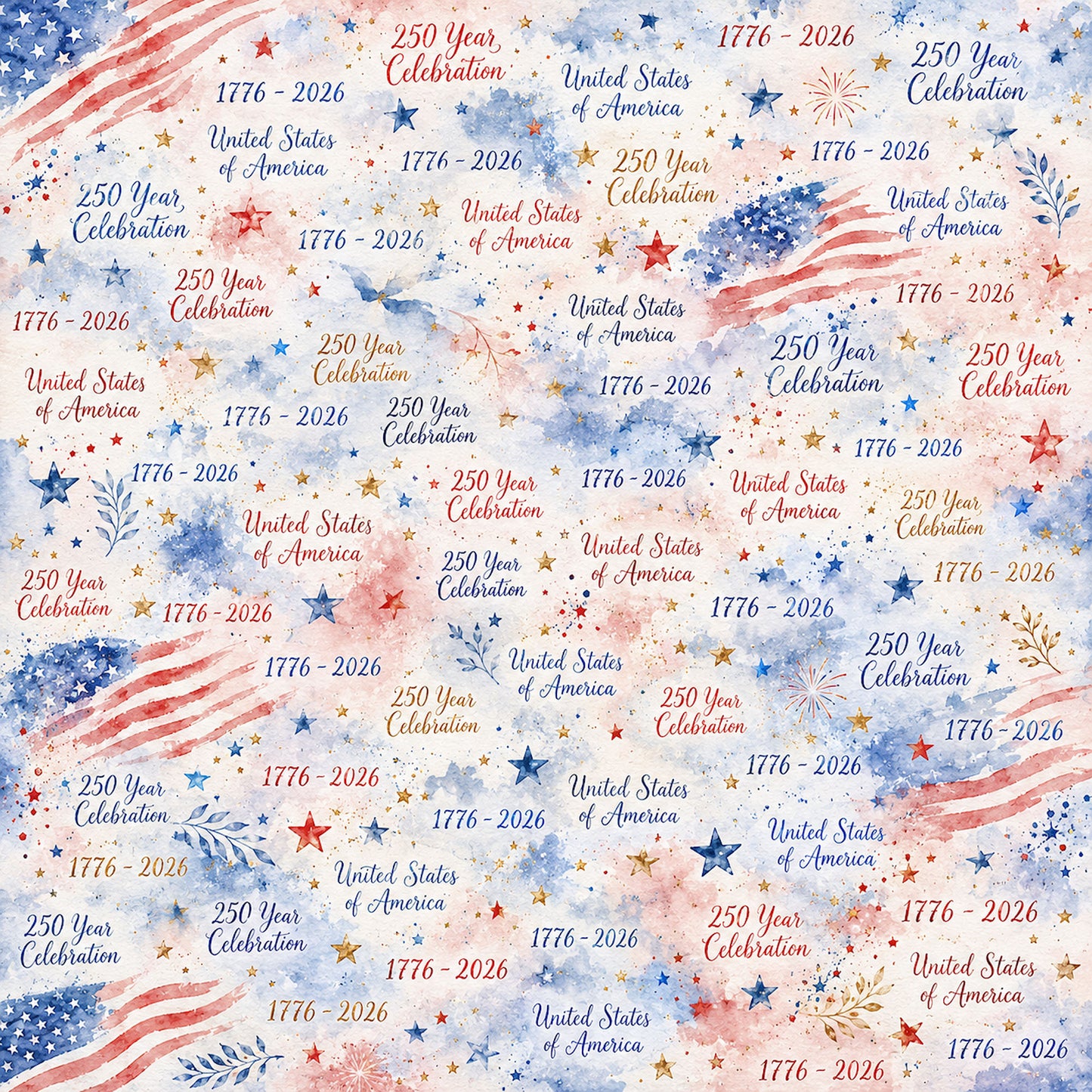 Celebrate America Collection Red, White & Reflections 12 x 12 Double-Sided Scrapbook Paper by SSC Designs - 15 Pack