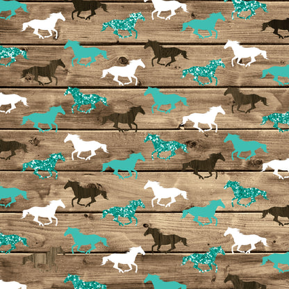 Cowgirls Collection Wild Horses 12 x 12 Double-Sided Scrapbook Paper - 15 Pack