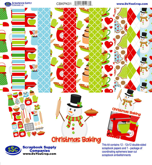 Christmas Baking 12 x 12 Scrapbook Collection Kit by SSC Designs - 3 Kits