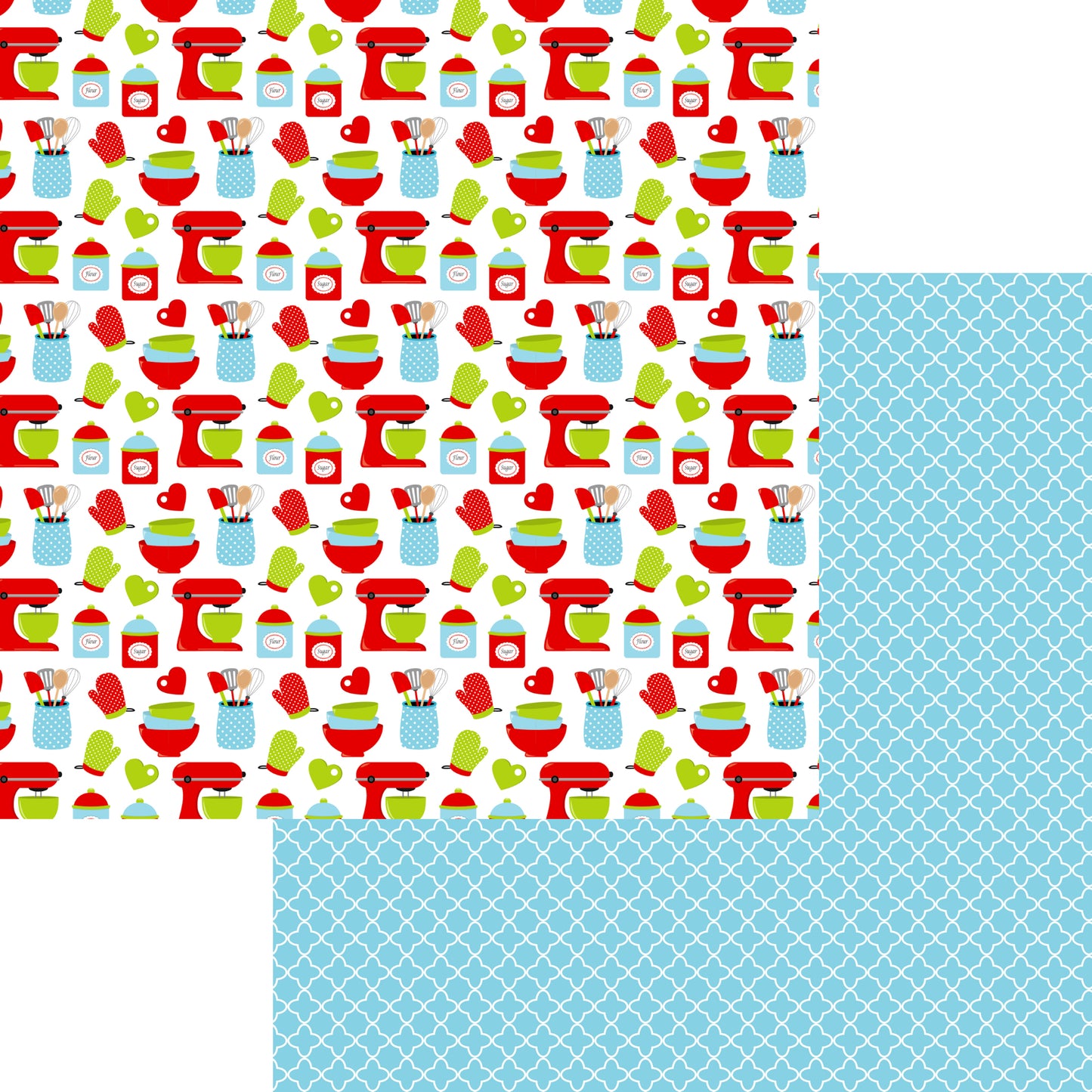 Christmas Baking Collection Mix It Up 12 x 12 Double-Sided Scrapbook Paper by SSC Designs - 15 Pack