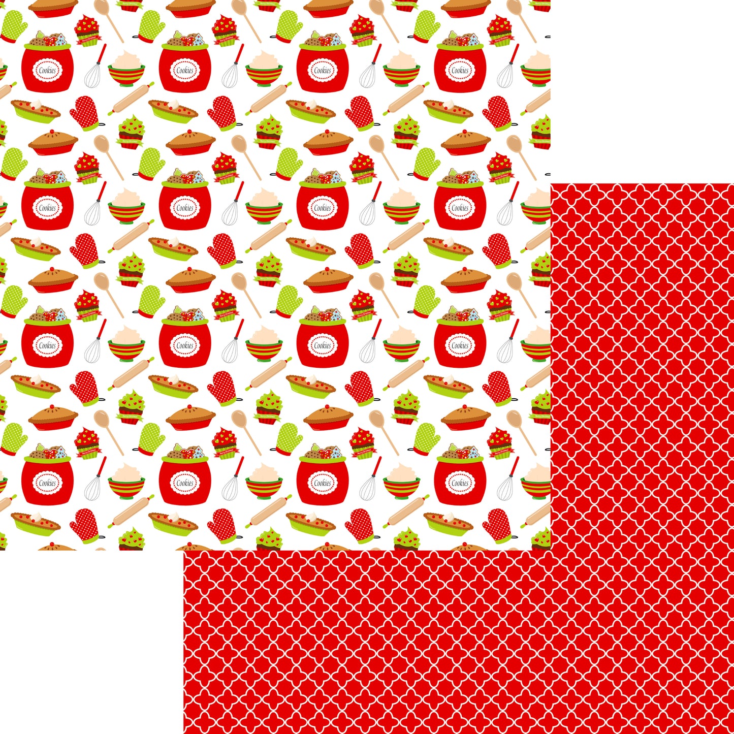 Christmas Baking Collection Santa's Cookie Jar 12 x 12 Double-Sided Scrapbook Paper by SSC Designs - 15 Pack