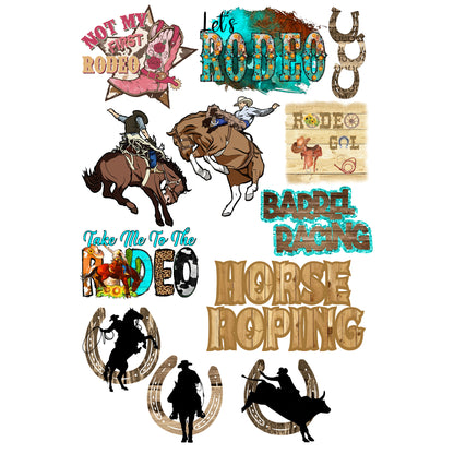 Cowboys & Cowgirls Laser Cut Ephemera Embellishments - 3 Packs