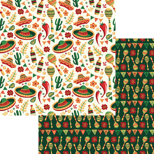 Cinco De Mayo Collection Cinco De Mayo 12 x 12 Double-Sided Scrapbook Paper by SSC Designs - 15 Pack