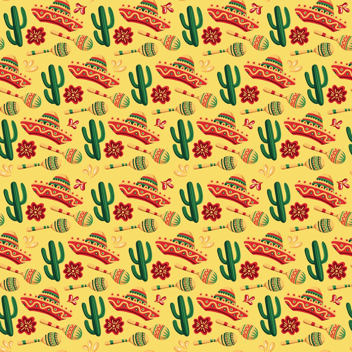 Cinco De Mayo Collection Sombrero 12 x 12 Double-Sided Scrapbook Paper by SSC Designs - 15 Pack