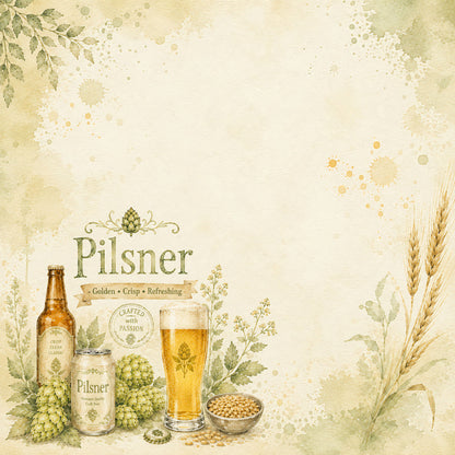 Craft Beer Collection Pilsner 12 x 12 Double-Sided Scrapbook Paper by SSC Designs - 15 Pack