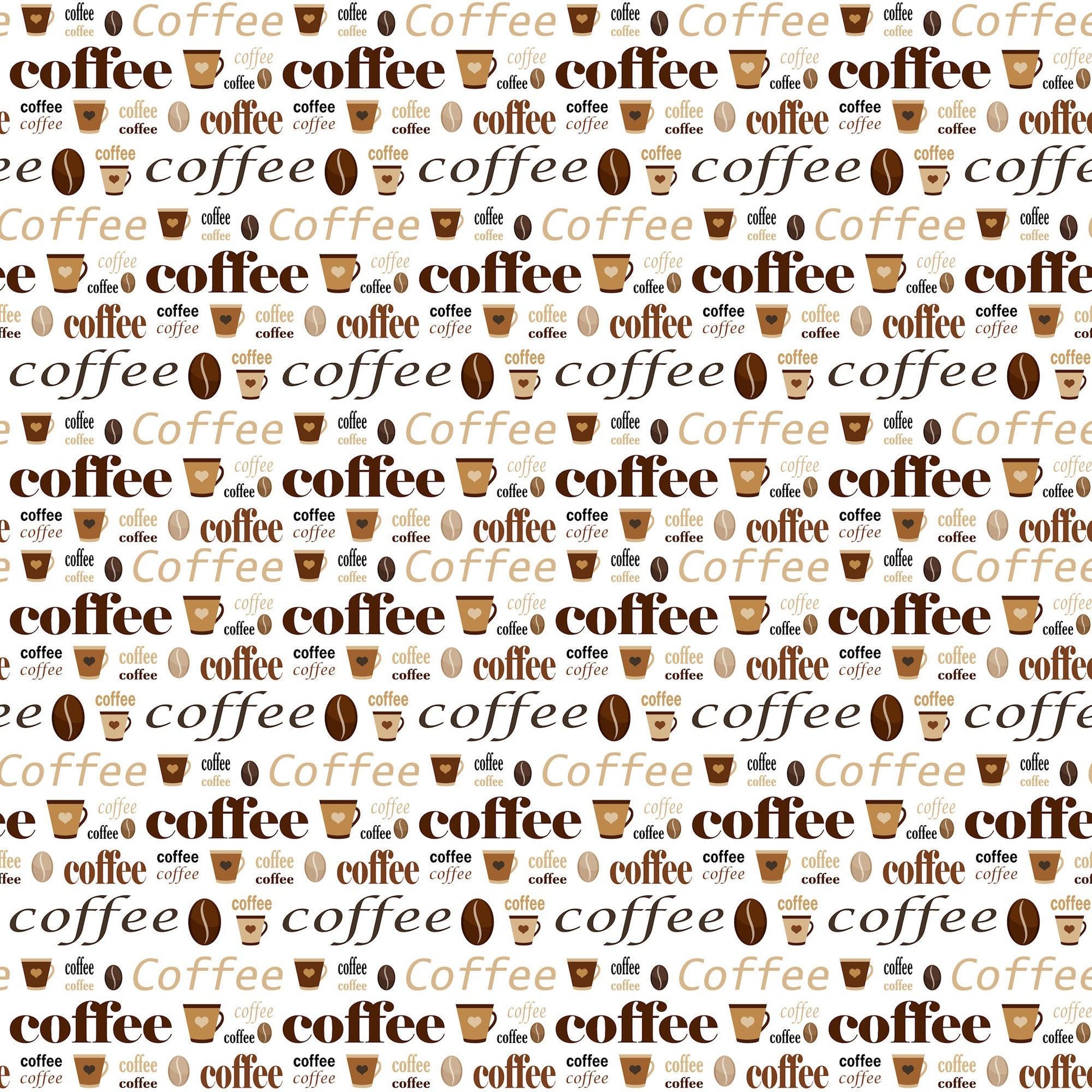 Coffee Lover Collection Oh Beans 12 x 12 Double-Sided Scrapbook Paper by SSC Designs