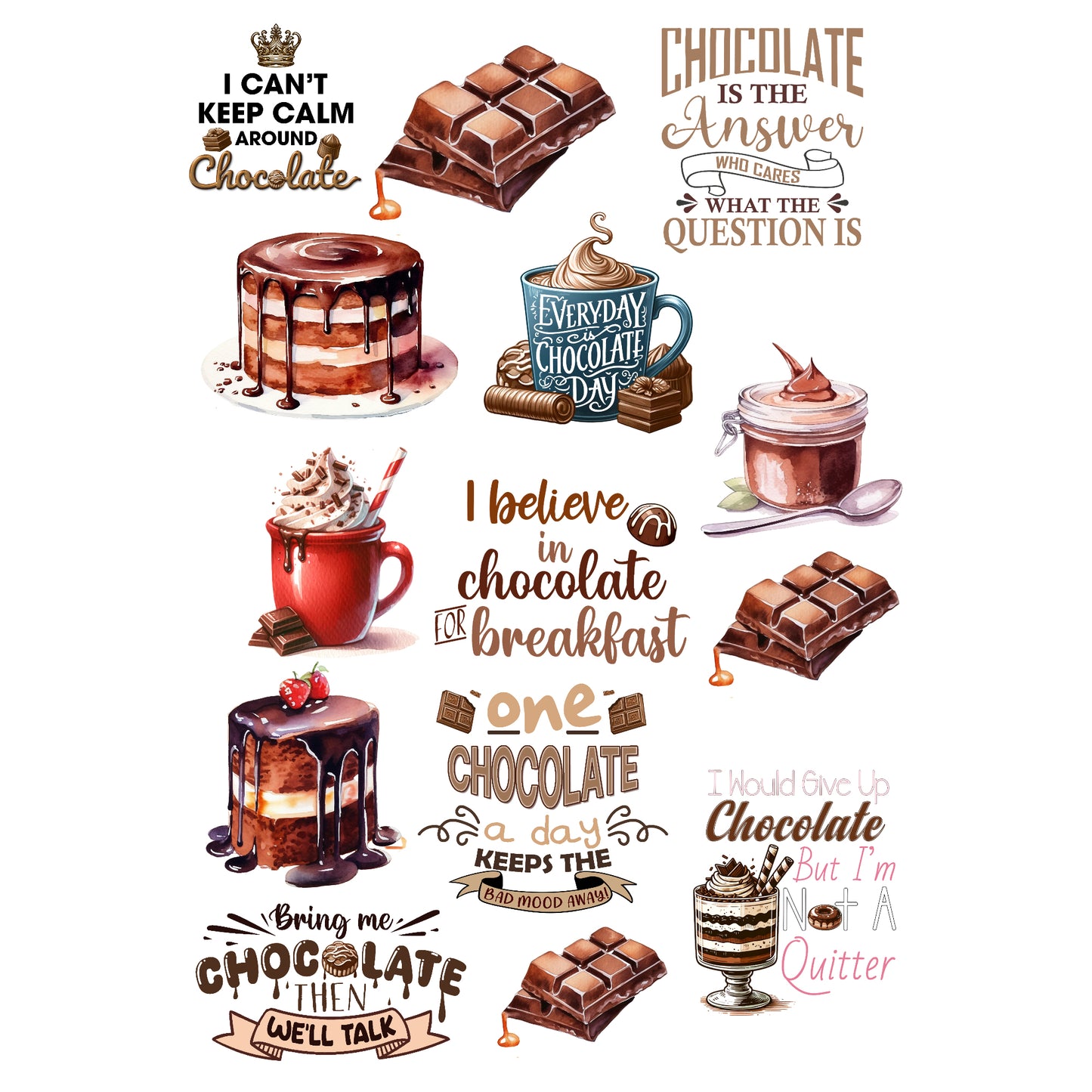 Chocolate Heaven Collection Laser Cut Scrapbook Ephemera Embellishments by SSC Designs - 3 Packs
