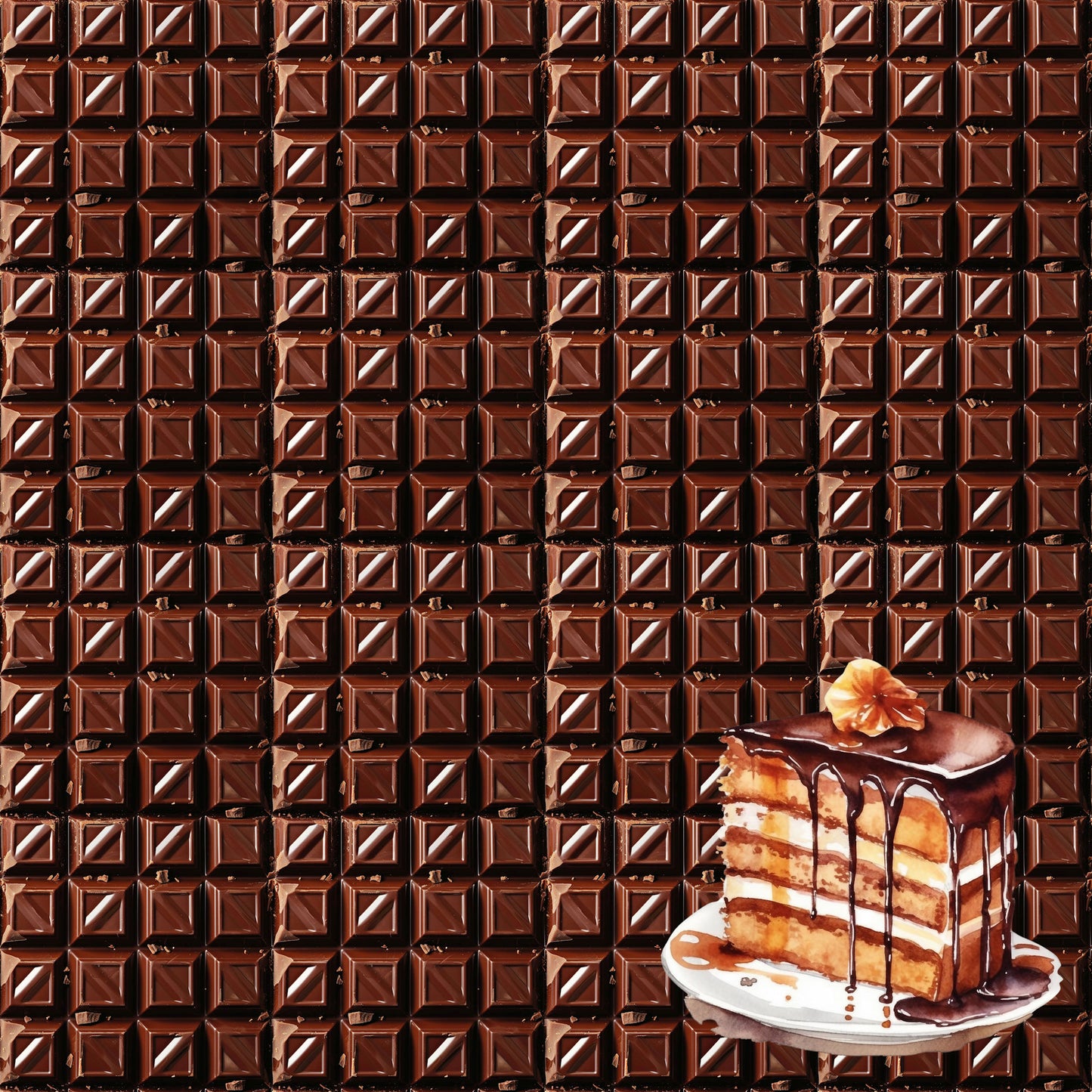 Chocolate Heaven Chocolate Fountain 12 x 12 Double-Sided Scrapbook Paper by SSC Designs - 15 Pack