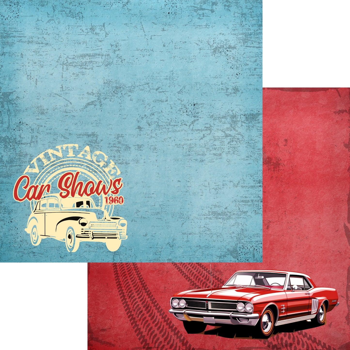 Classic Cars 12 x 12 Scrapbook Collection Kit by SSC Designs - 3 Kits